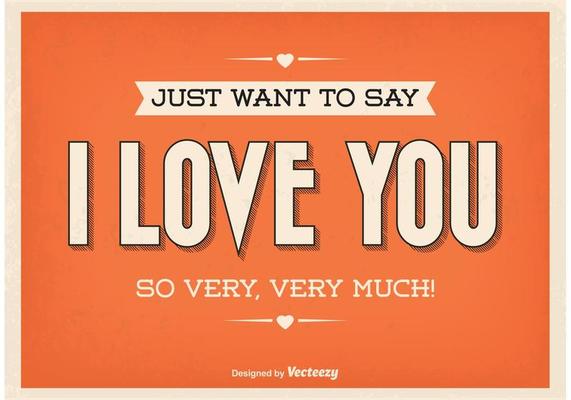 Vintage Typographic Love Poster