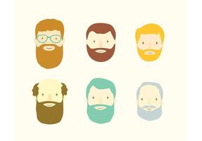 Beardy portraits vector