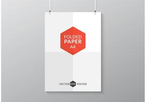 Vector de papel plegado libre cartel