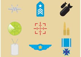 Iconos vectoriales militares