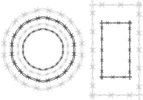 Barbed Wire Vector Frames