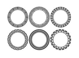 Decorative Round Frame Set vector