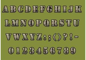 Camouflage Font Vector Pack