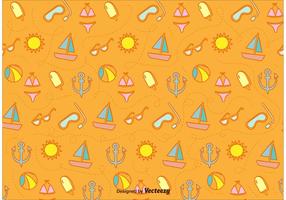 Sunny Beach Icons Pattern vector