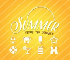 Summer Journey Icons vector