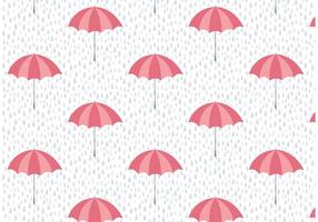 Umbrella and Rain Vector Pattern