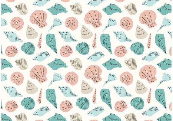 Hand Drawn Seashell Repeat Pattern