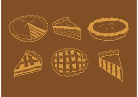 Hand Drawn Apple Pie Vectors 