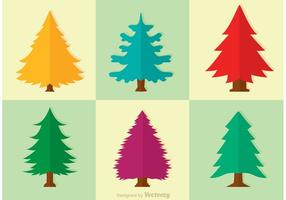 Cedar Trees Vector Set