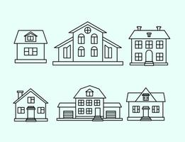 Vector House Outline Set