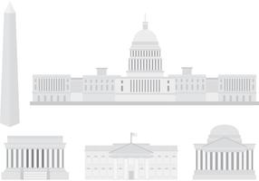 US Capital Building Vectors