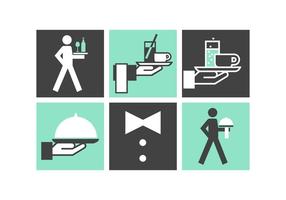 Butler Service Vector Icons