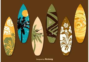 Tablas de surf decoradas vector