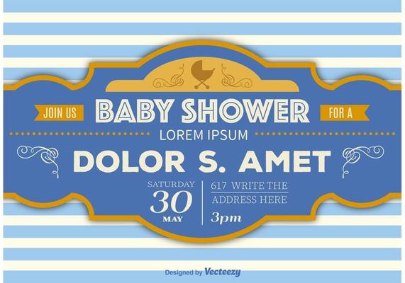 Baby Shower Retro Template