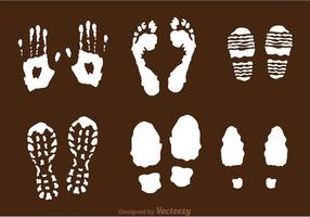Handprint And Footprint Vectors