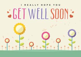 Get Well Soon Card Vector 