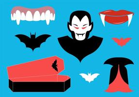 Collection of Dracula Symbols vector