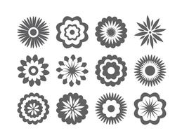 Assorted Flower Shapes vector