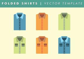 Basic Folded Shirt Template Vector Free