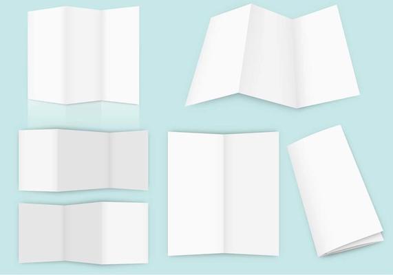 Empty Fold Brochure Vectors