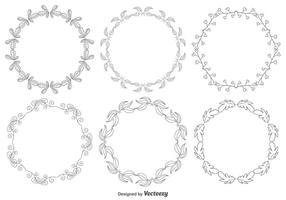 Hand Drawn Style Frame Set vector