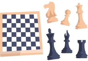 Vector Checkerboard Chess Set