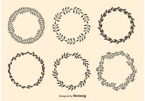 Laurel Circle Wreaths vector