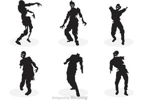 Vector Zombie Silhouette Set