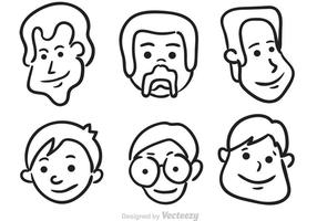 Man's Face Vectors