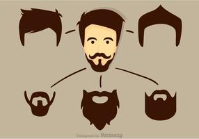 Vector fresco tipo con barba