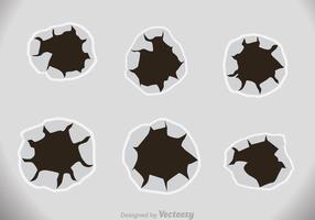 Bullet Holes Effect On Paper vector