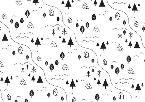 Simple Landscape Vector Background