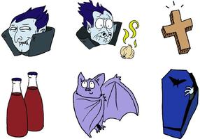 Cartoon Dracula Vector Set