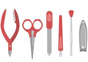 Manicure Pedicure Tools Vector Set