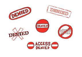 Free Denied Stamp Vector Series