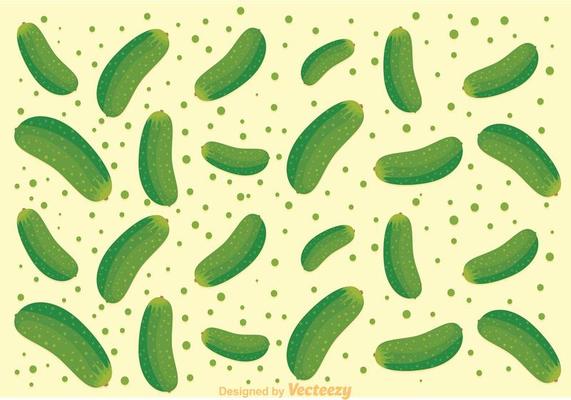 Fresh Cucumber Pattern Vector 