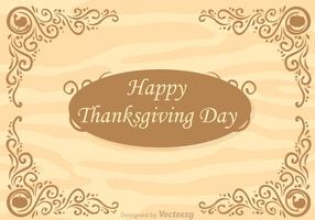 Thanksgiving Border In Wood Vector