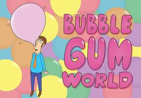 Bubblegum Background Vector