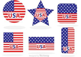 Made In USA Flag Vectors