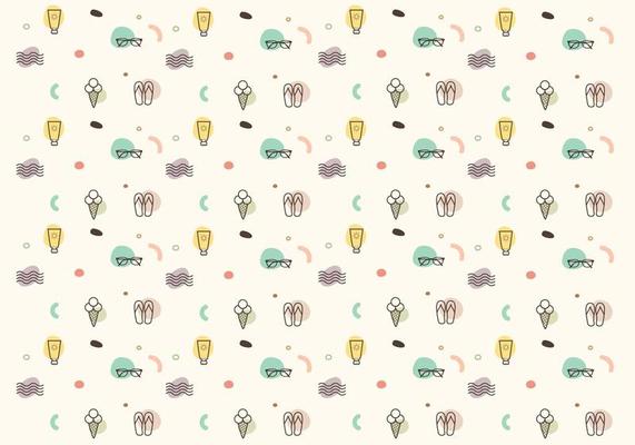 Vector Summer Icon Pattern