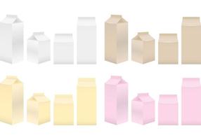 Cajas de leche vector