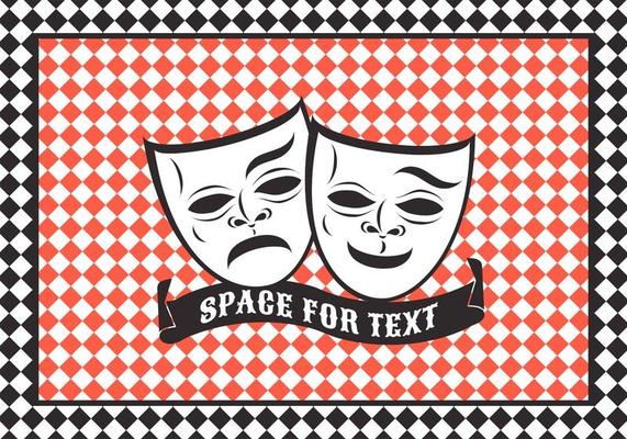 Vector Comedy And Tragedy Theater Mask