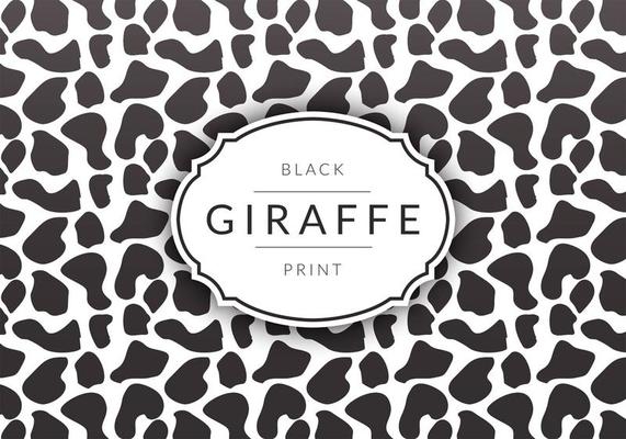 Free Black Giraffe Print Vector Background