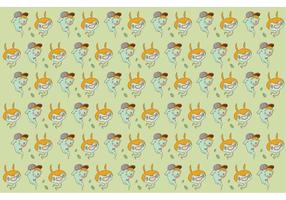 Hand Drawn Characters Pattern Vector