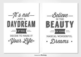 Typographic Card Set vector