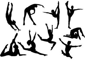 Free Gymnastics Silhouette Vector