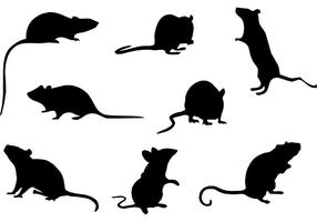 Vector libre silueta de ratones