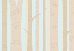 Heart Carved Tree Forest Vector 