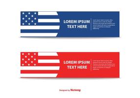 Modern Patriotic Banner Set vector