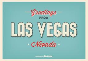 Vintage Las Vegas Greeting Poster vector